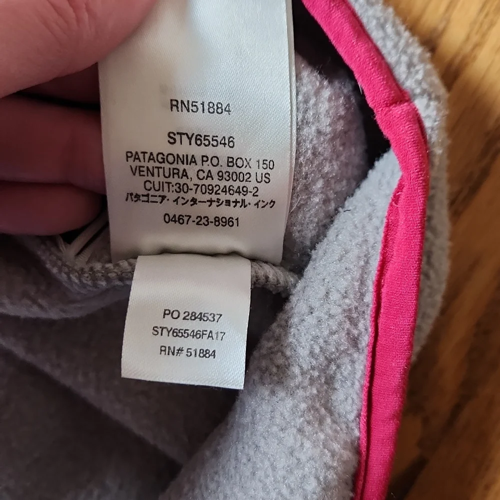 Patagonia Synchilla Snap T gray pink fleece pullover
